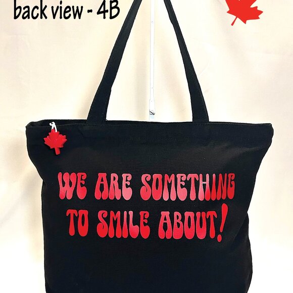 New Custom Designed "CARRY & GO" Large Canvas Tote Bags With Funny Canadiana Gra - Picture 11 of 16